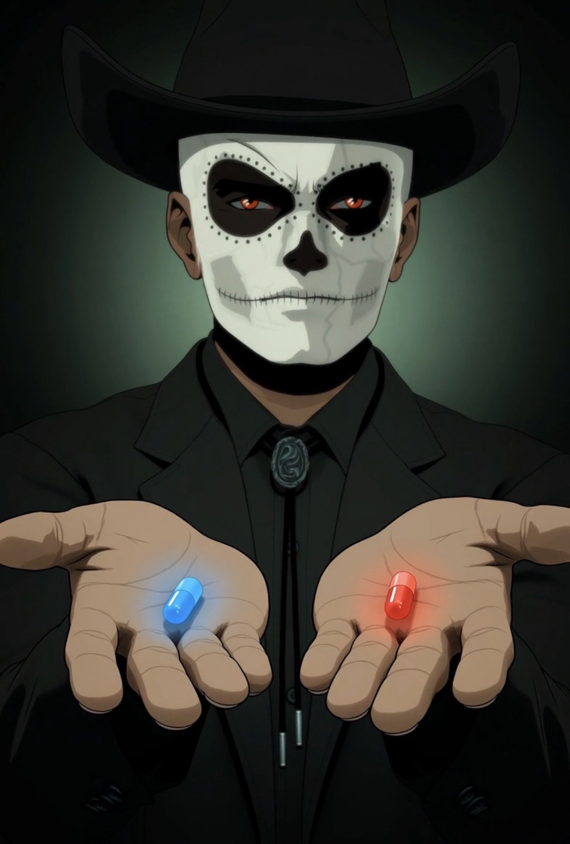 Desperado offering red and blue pills
